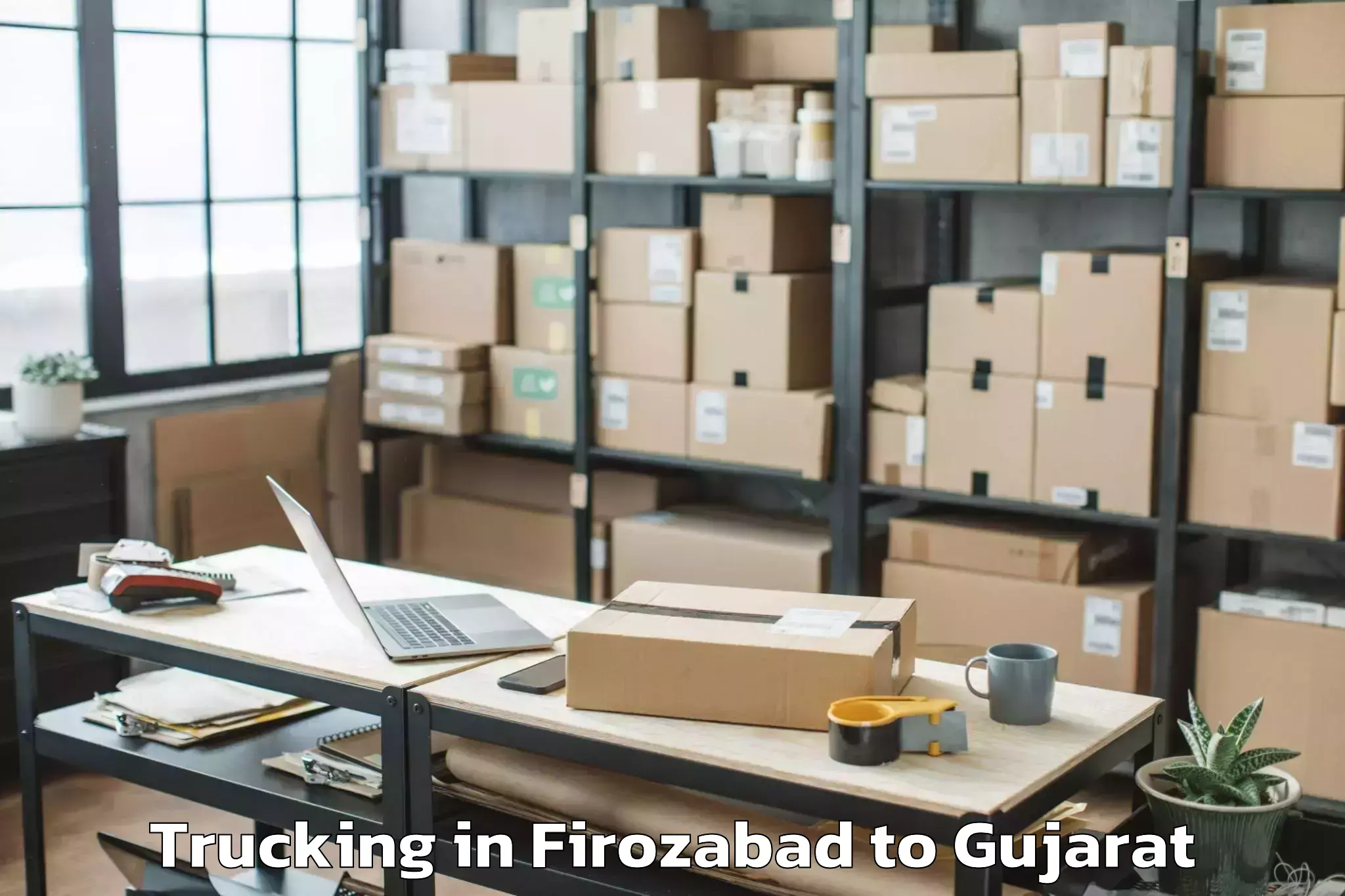 Reliable Firozabad to Gussar Trucking